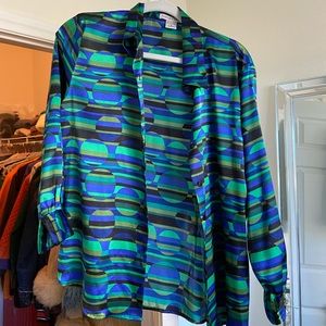 Notations Printed Button-Up